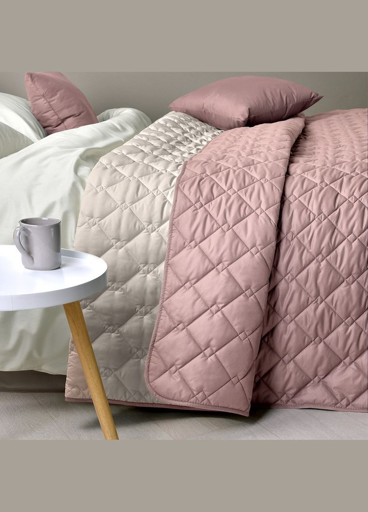 Покривало Стиль Cube двостороннє пудра/св. сірий 140*210 IDEIA (288045232)