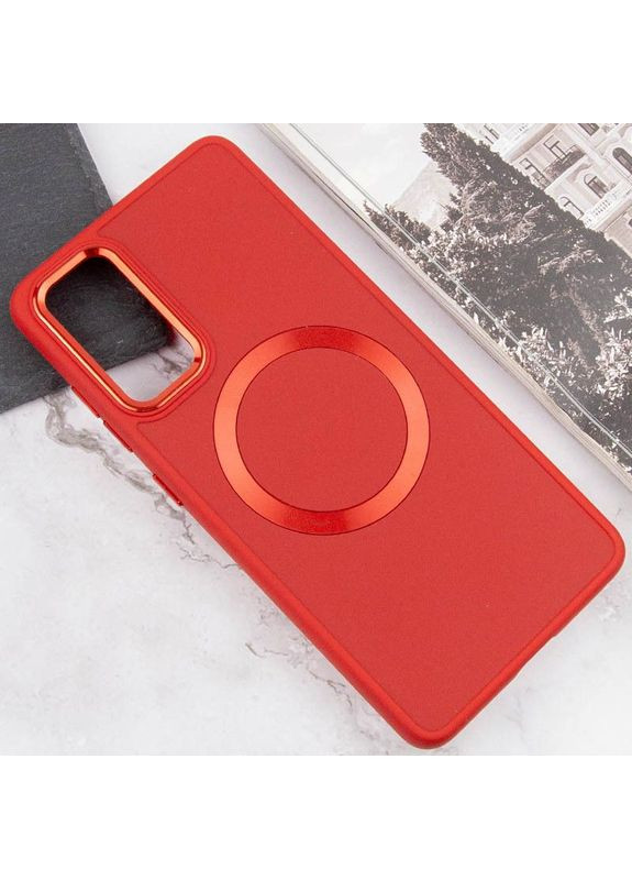 Чехол TPU Bonbon Metal Style с MagSafe для Samsung Galaxy A35 Красный Epik (372845627)