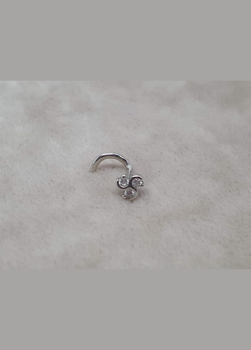 Серебряная серьга-пирсинг в нос. 6033 Ірій (337171861)