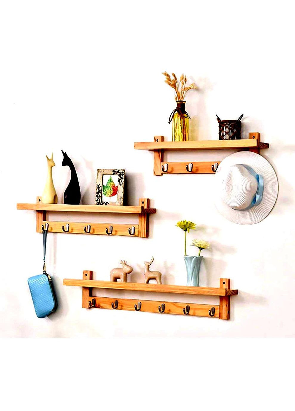 Вішалка для одягу з дерева Бернабі 4 мускат (ВДО-0012407) No Brand (327846550)