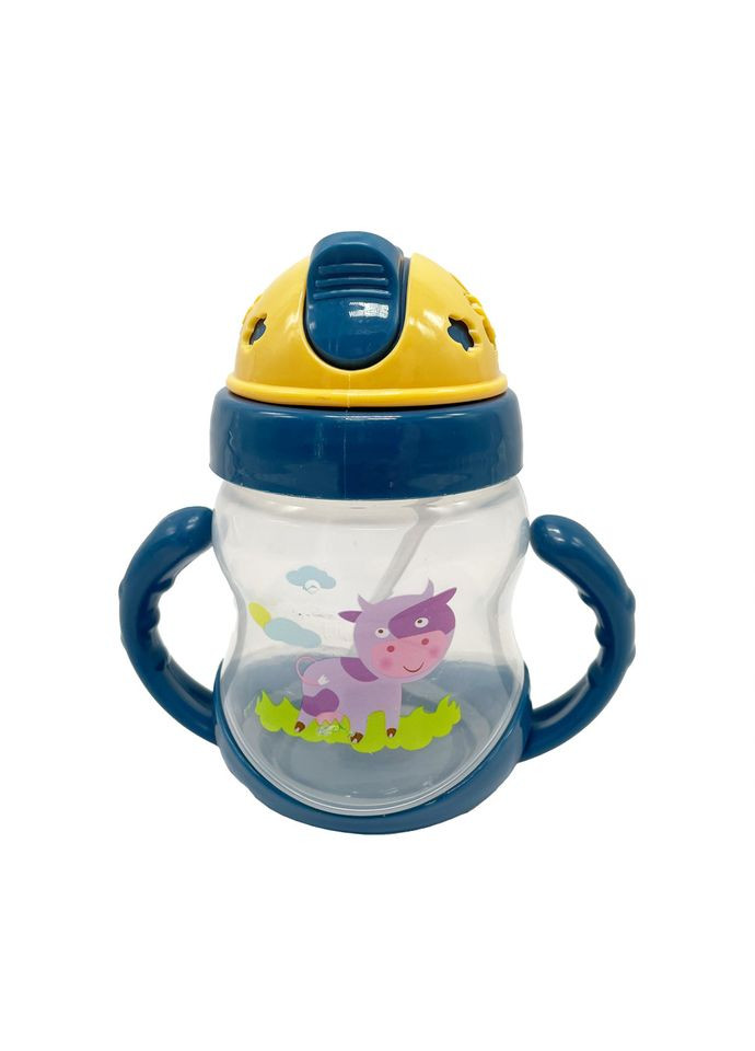 Пляшечка пластикова з ручками MGZ-0322(Blue) 250 мл Mega Zayka (367988755)