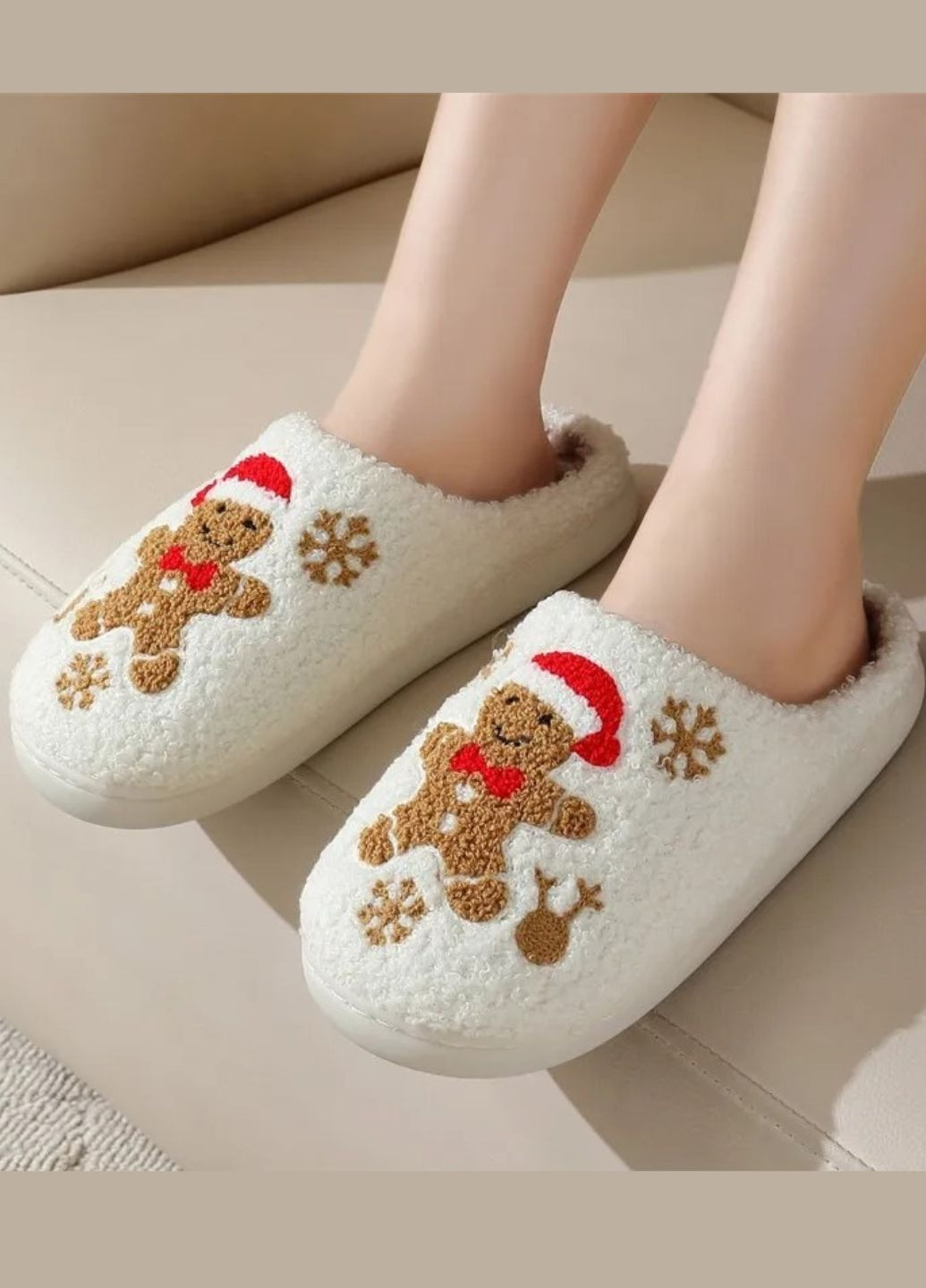 Жіночі домашні плюшеві капці Happy New Year (1995 01) 40-41 Macarena (370299090)