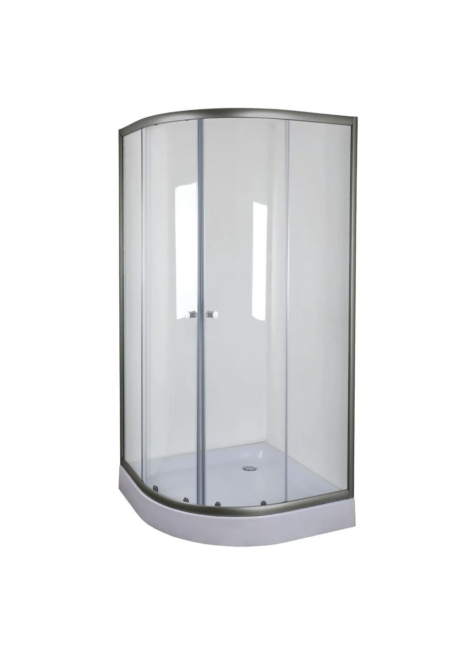Душова кабіна з низьким піддоном PLAIN SCT02-90x90x195-TR GRAPHITE прозоре скло 4мм (MI6901) Mixxus (321194283)