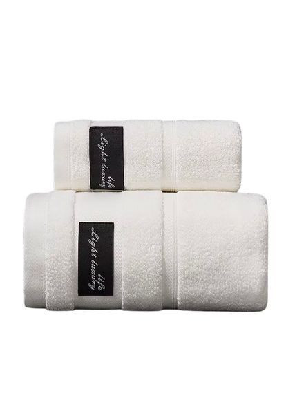 Набор ОРГАНИЧНЫХ полотенец 2в1 𝙃𝙤𝙢𝙚 𝘾𝙊𝙎𝙄𝙉𝙀𝙎𝙎 No Brand белый