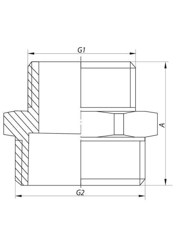 Ниппель редукционный 3/8" x1/2'' KF.N0406 (KF0037) KOER (315507889)