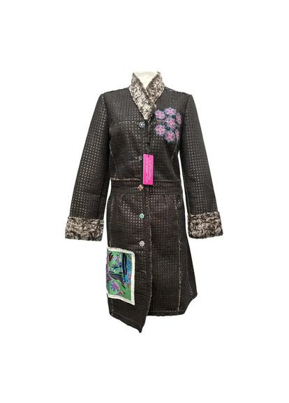 Коричневое демисезонное Пальто однобортное Custo Barcelona