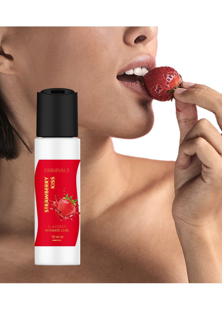 Съедобный лубрикант Kiss Strawberry со вкусом клубники, 30 мл Driminals (367109912)