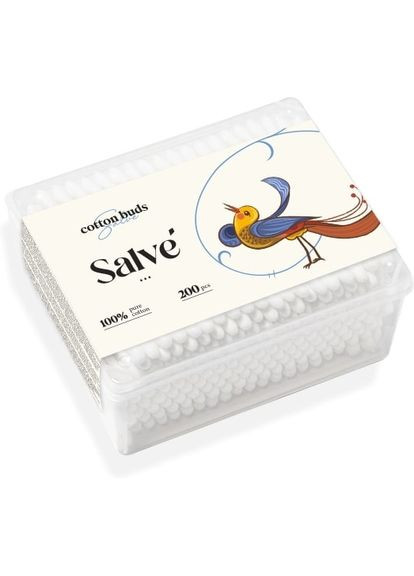 Ватяные палочки прямоугольные, 200 шт. Salve 5853954200607 (331789816)