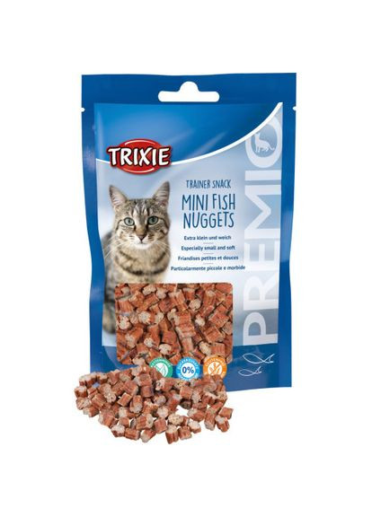 Ласощі Premio Trainer Snack Mini Fish Nuggets для котів з тунцем та куркою 50 г Trixie (331651530)