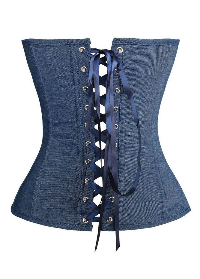 Соблазнительный джинсовый корсет - синий деним (32844061809) Vakko (334949534)