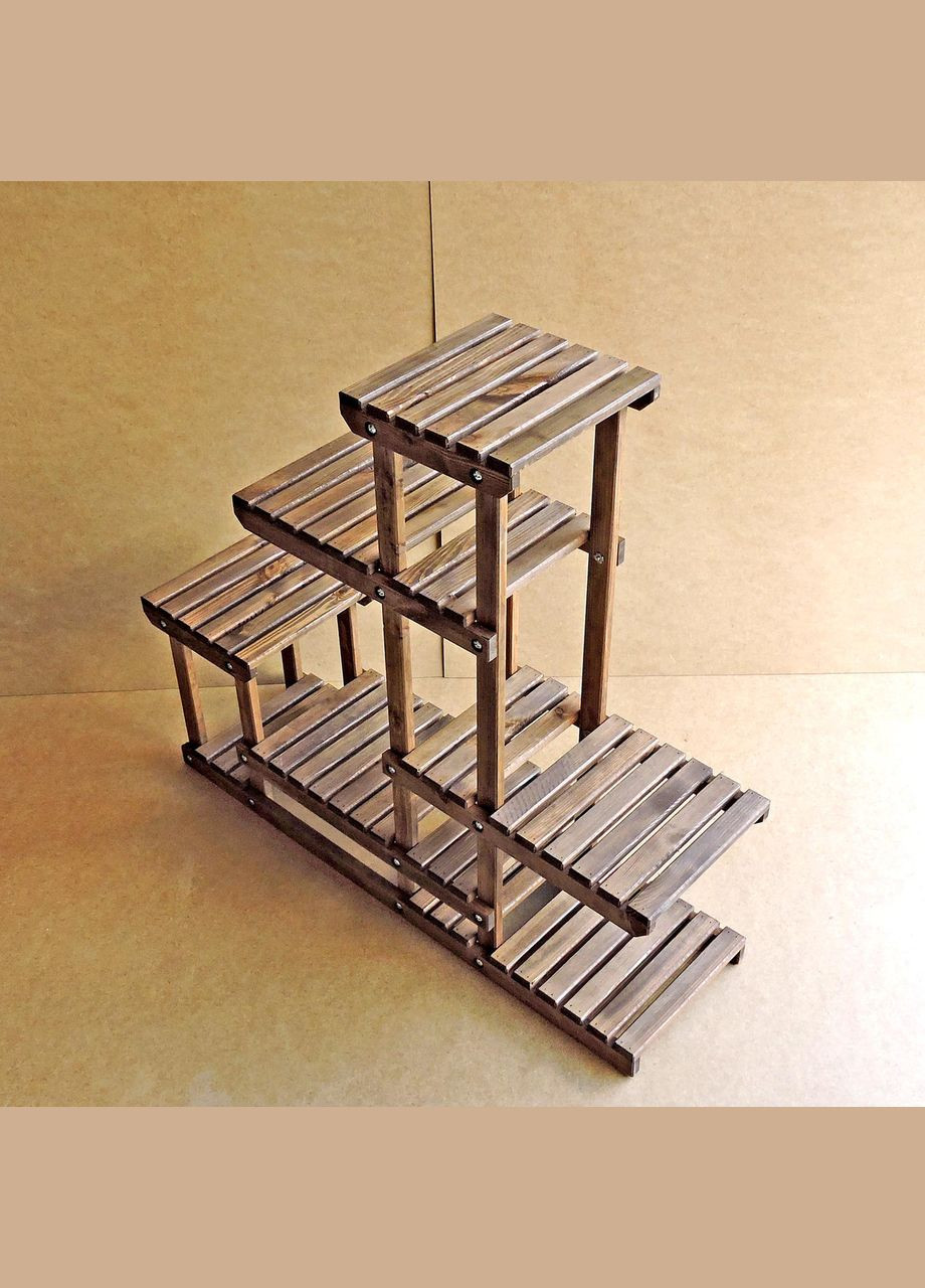 Підставка для квітів з дерева Корсика капучино (ЦВТ-000205) No Brand (328228217)