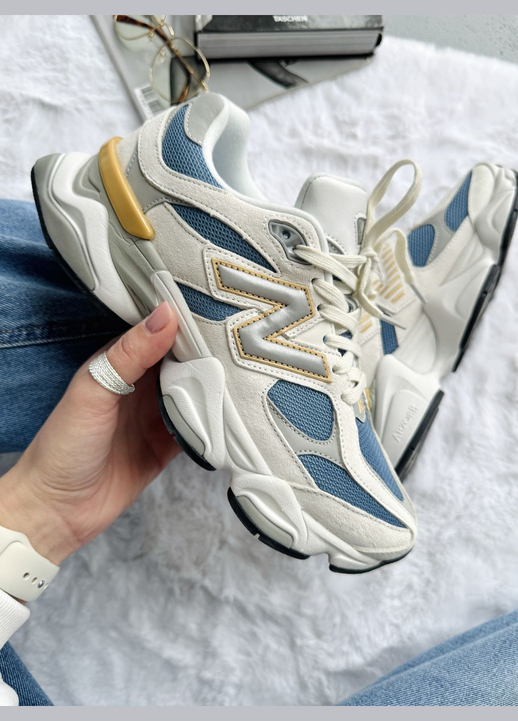 Кросівки жіночі і чоловічі New Balance 9060 Beige Blue | Нью Беланс 9060 бежеві No Brand бежеві демісезони (341089774)