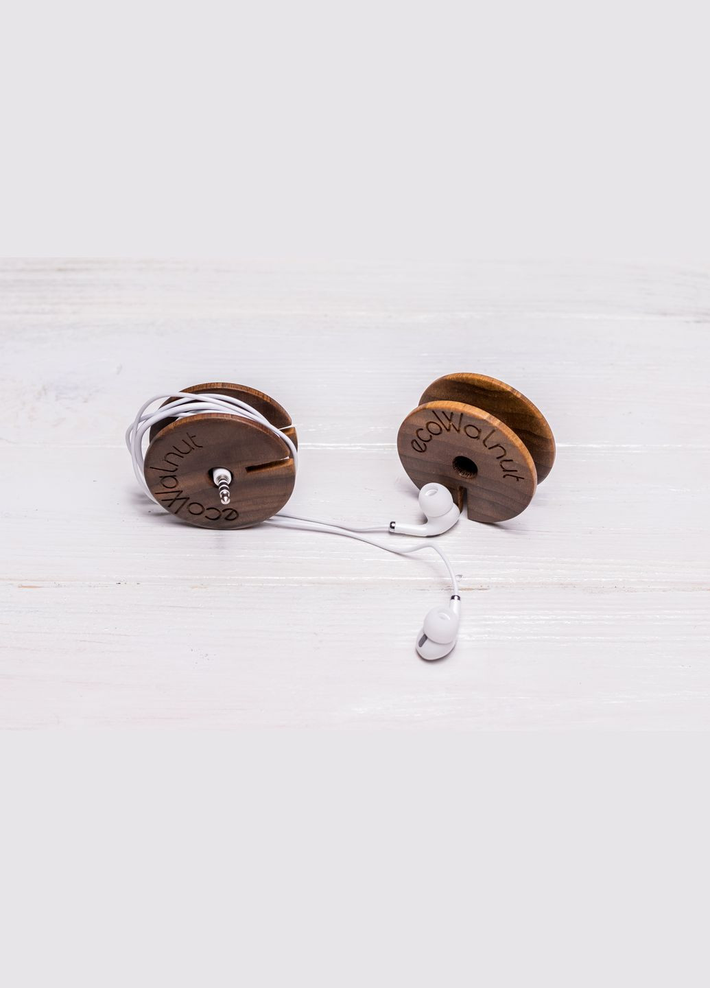 Аксесуар «Котушка для навушників» Органайзер для навушників з персональним гравіюванням EcoWalnut (293083537)