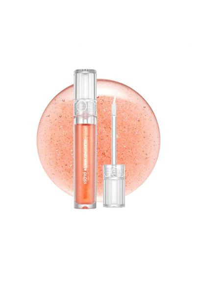 Блеск для губ в коралловом оттенке с сияющим эффектом Glasting Water Gloss No.01 Sanho Crush, 4.3 мл Rom&nd (299896431)