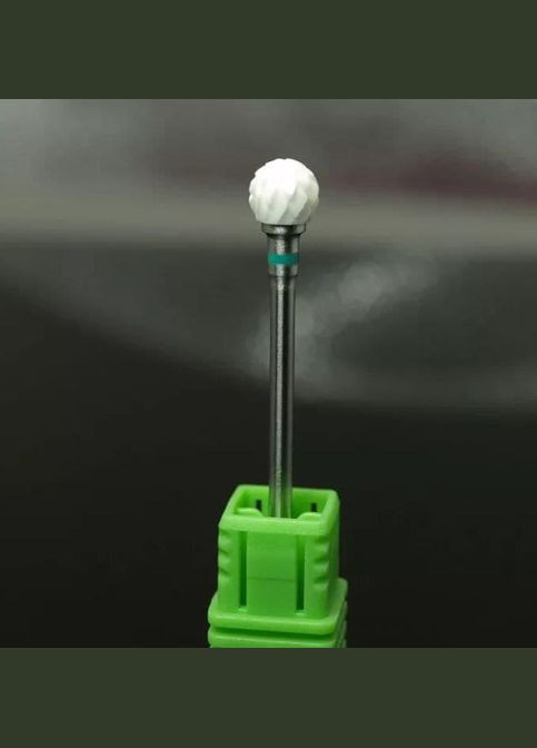 Фреза для маникюра керамический "шарик" - зеленый No Brand (296666199)