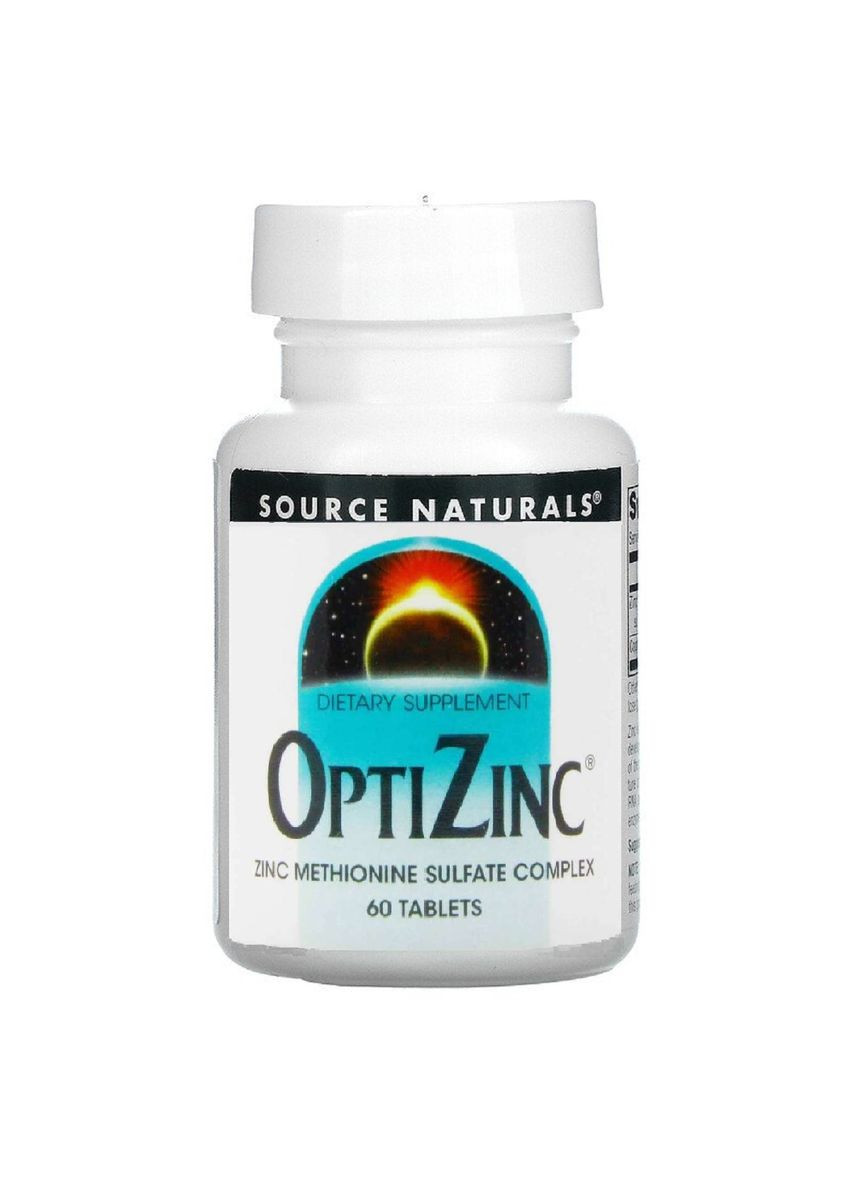 ОптіЦинк, 30 мг, OptiZinc,, 60 таблеток Source Naturals (315145799)