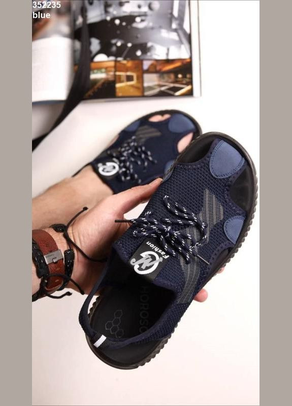 Спортивные, Повседневные мужские текстильные босоножки. Horoso на шнуровке