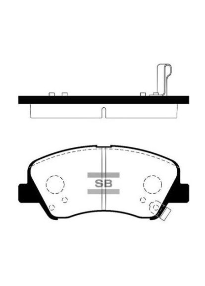 Колодка торм. диск. KIA RIO 11-передн. (пр-во SANGSIN) SP1399 HI-Q (364975394)
