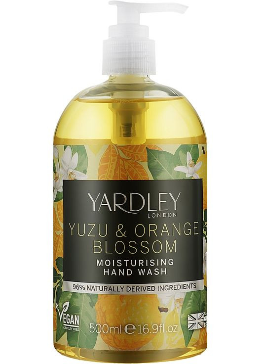 Засіб для миття рук "Yuzu & Orange Blossom" Yuzu & Orange Blossom Moisturising Hand Wash 500ml (993551-47977) Yardley (368667909)