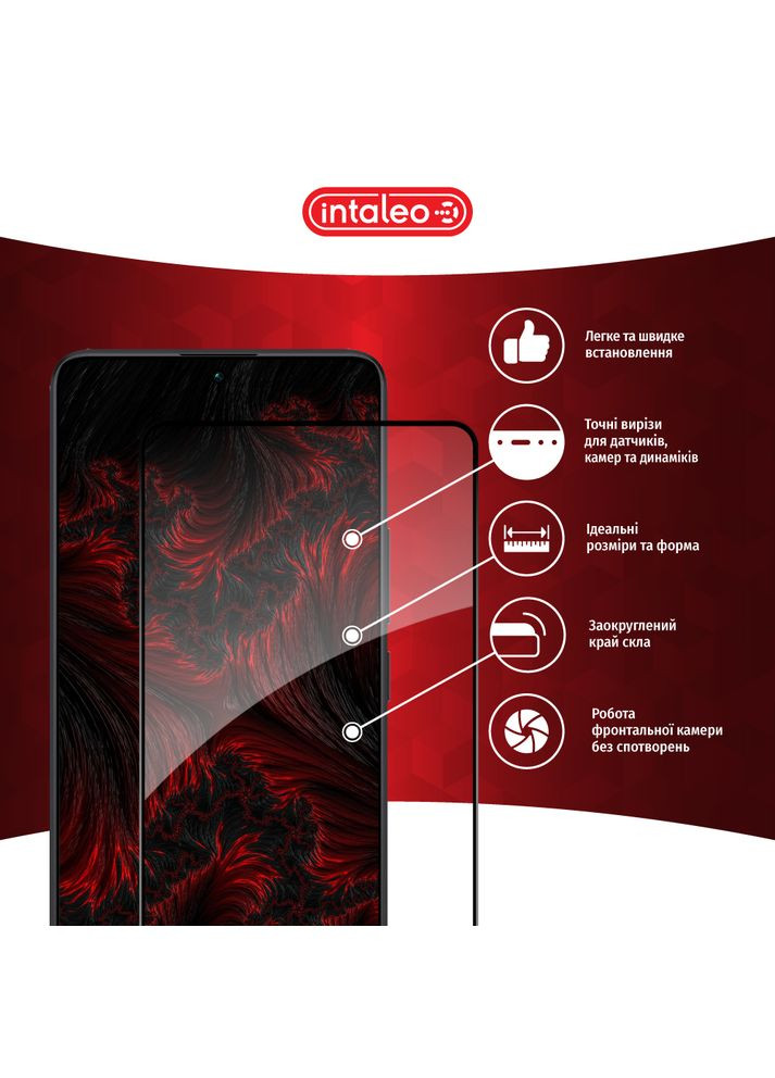 Защитное стекло Full Glue для Xiaomi Redmi Note 13 5G Black (1283126583902) Intaleo (323091079)