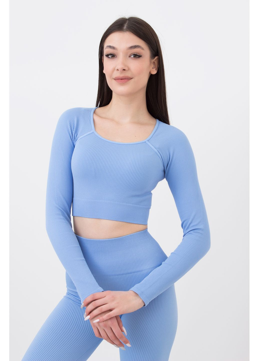 Топ укороченный Giulia T-SHIRT WITH LONG SLEEVES - (351854192)