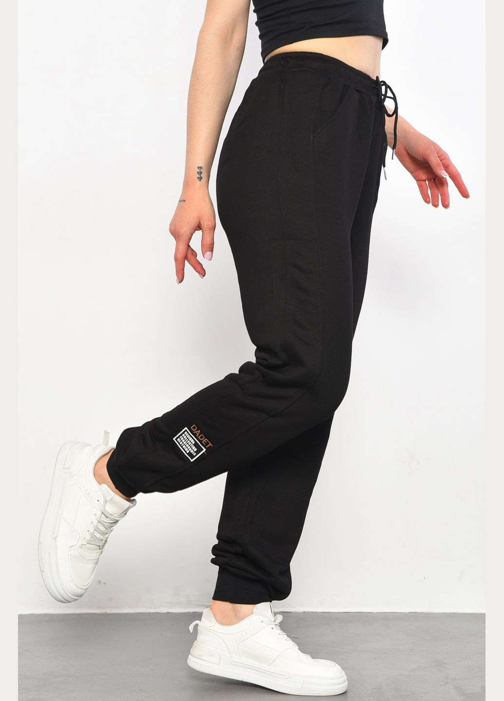 Спортивные штаны женские черного цвета Let's Shop (293476710)