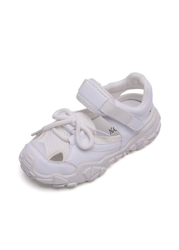 Белые сандалии детские на липучке со шнурками baotou ( ) (16712) Qoopixie