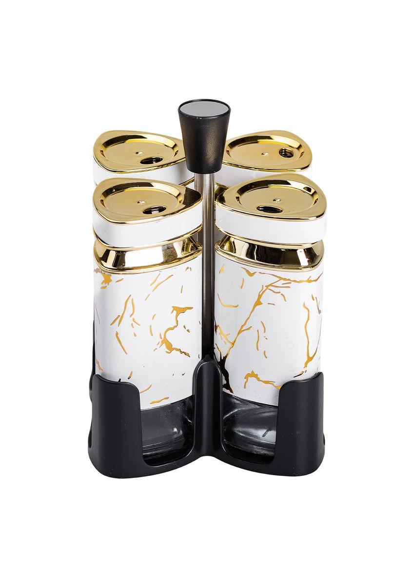 Набор баночек для специй 4 шт 120 мл стеклянные контейнеры для хранения специй и трав ProDobro (364192912)