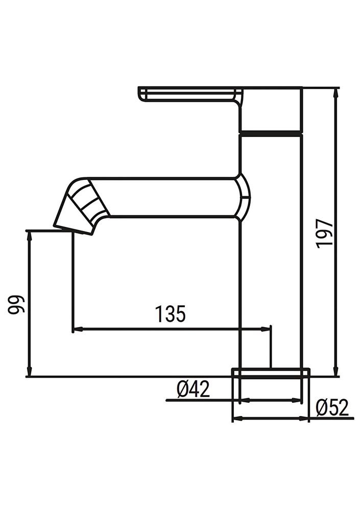 Смеситель для умывальника KB-10029-01 Цвет хром (KR5478) KOER (342373772)