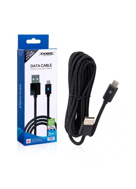 Кабель USB TypeC чорний 3 м. TY-0803B DOBE (314774499)