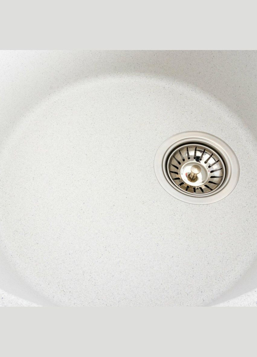 Гранитная мойка для кухни 5847 ONYX матовая (белая в точку) Valeso (342070751)