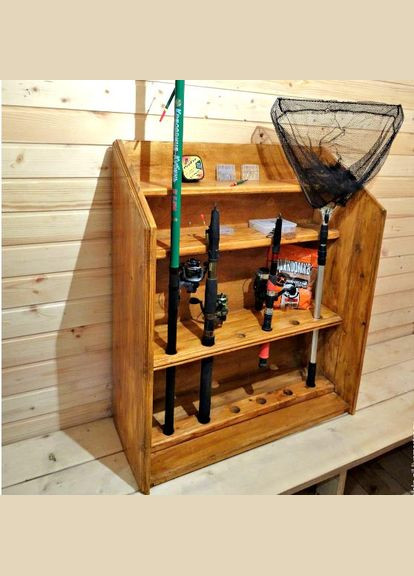 Органайзер для вудок з дерева Манич 6 охра (РИБ-000604) No Brand (328911347)