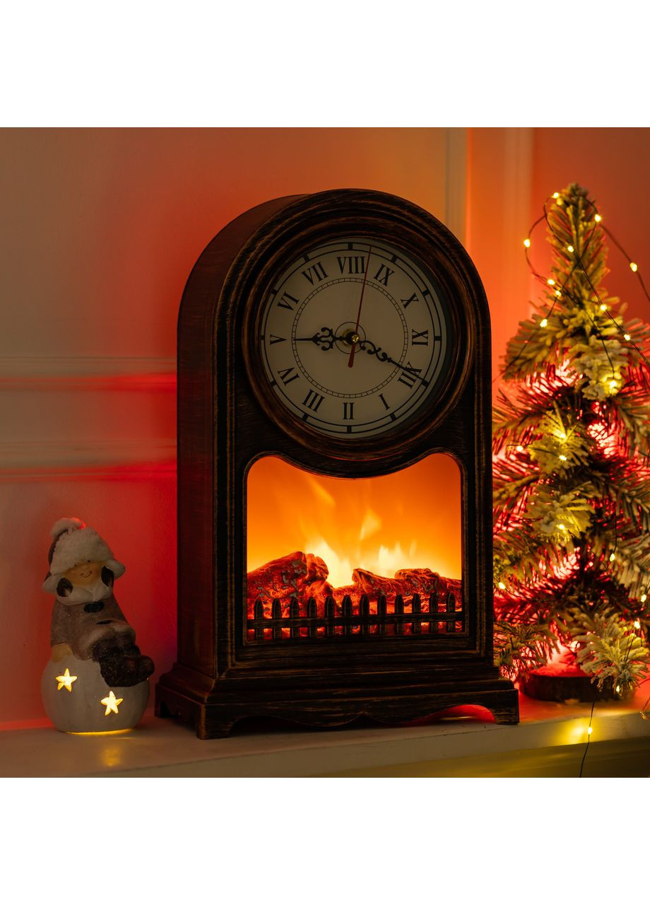 Декоративный камин-часы LED-подсветка USB 14.5×12×27 (см) CR-3-5 Yiwu (370707774)