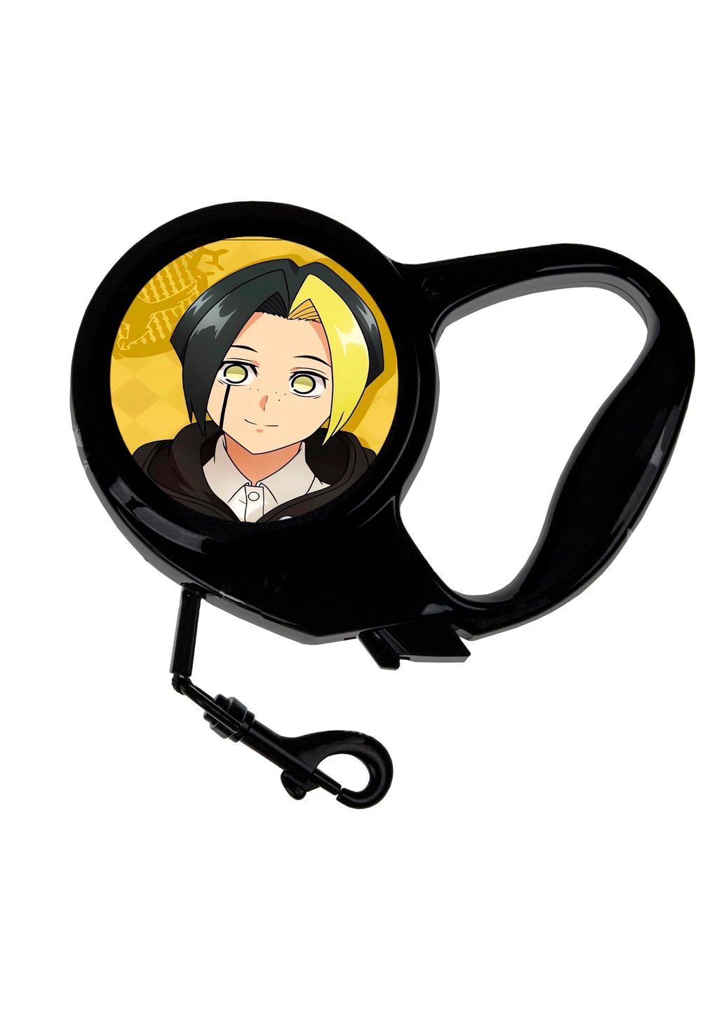 Поводок-рулетка для животных с принтом Аниме Магия и мышцы #0002 3 м черный No Brand (309160135)