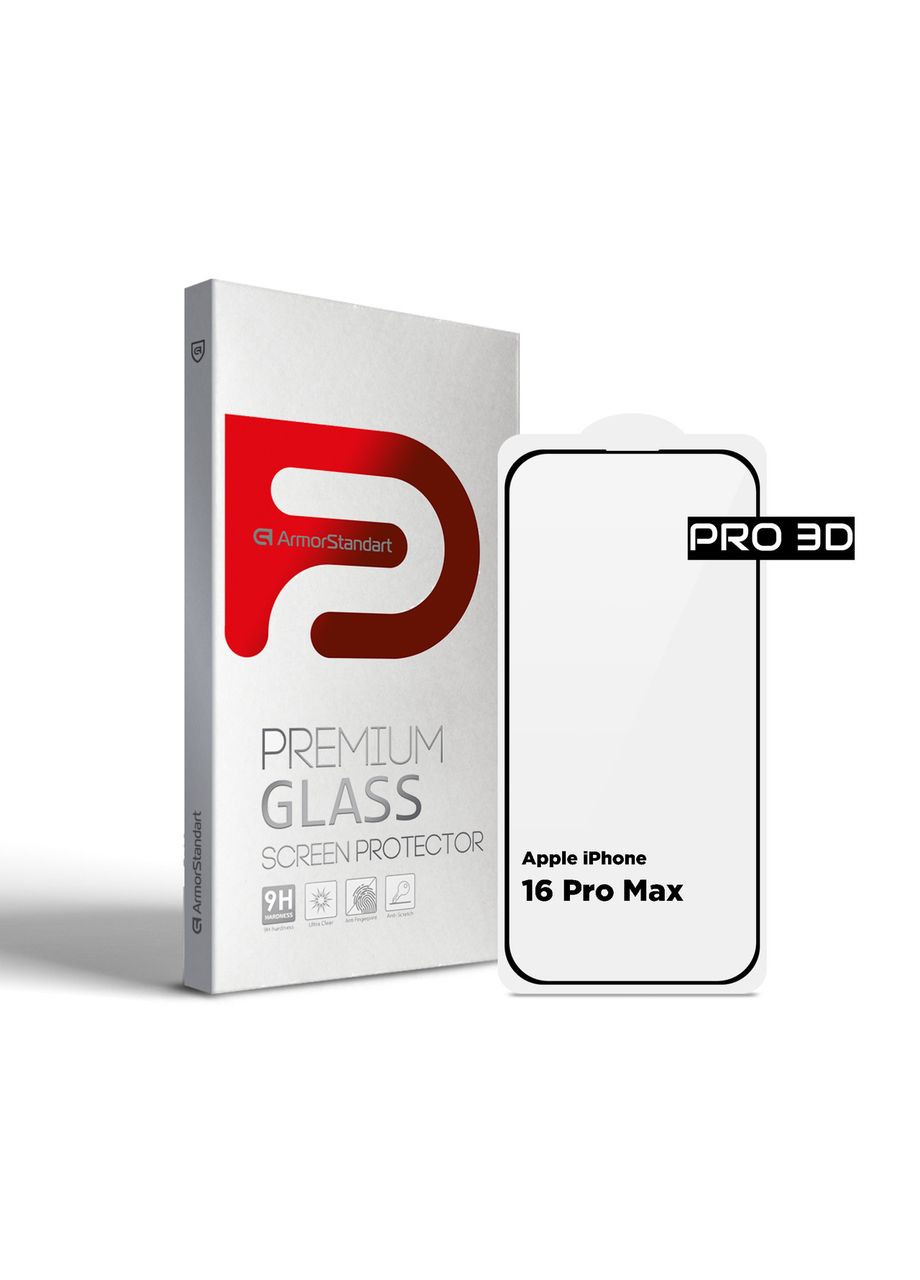 Захисне скло Pro 3D для Apple iPhone 16 Pro Max Black (ARM78034) ArmorStandart (327887818)