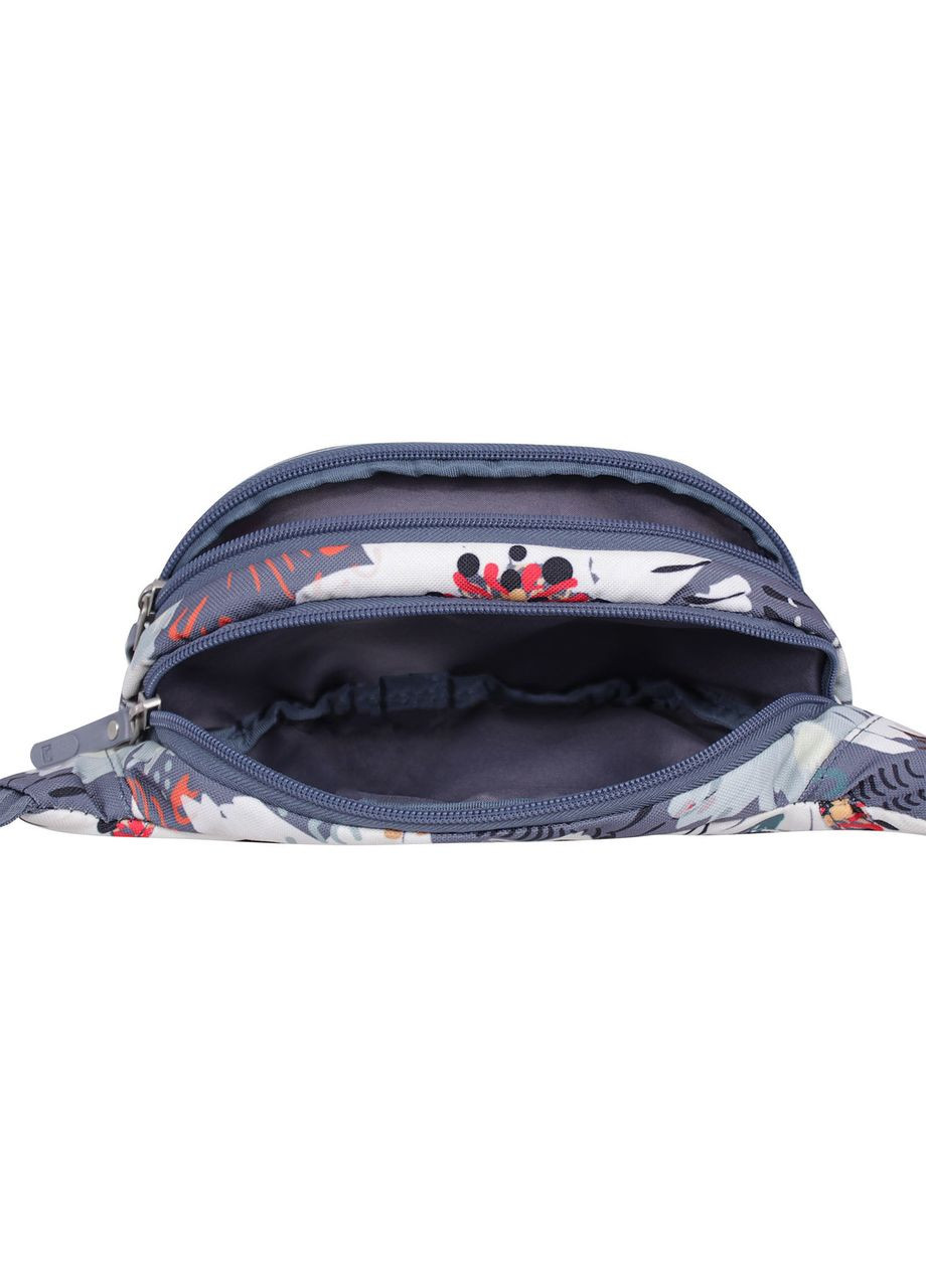 Молодіжна нагрудна сумка бананка з кріпленням на пояс Bella Квітковий принт 2 л 748 Bagland (298920701)