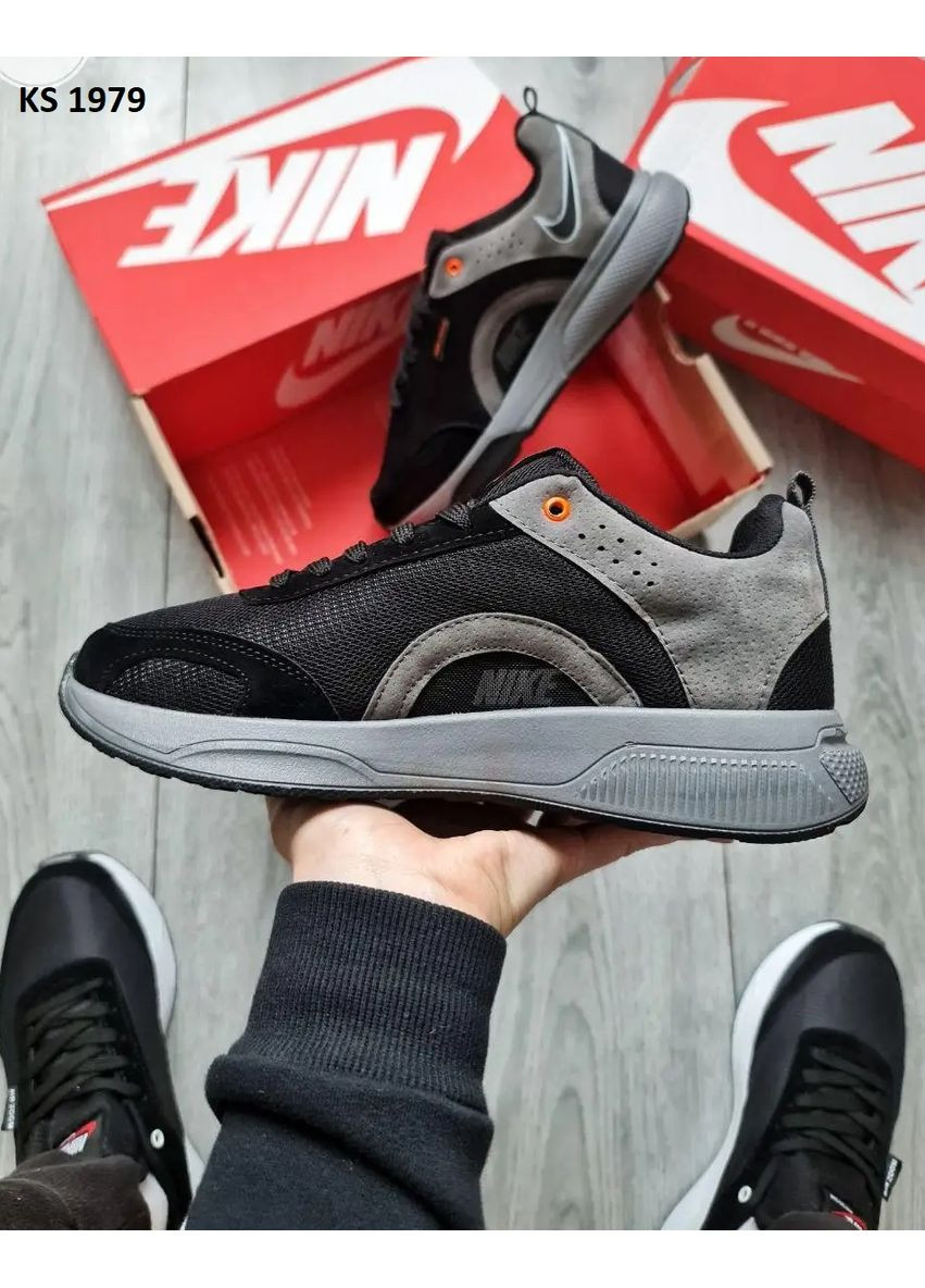 Сірі Осінні кросівки чоловічі nike air zoom grey orange найк аір зум No Brand