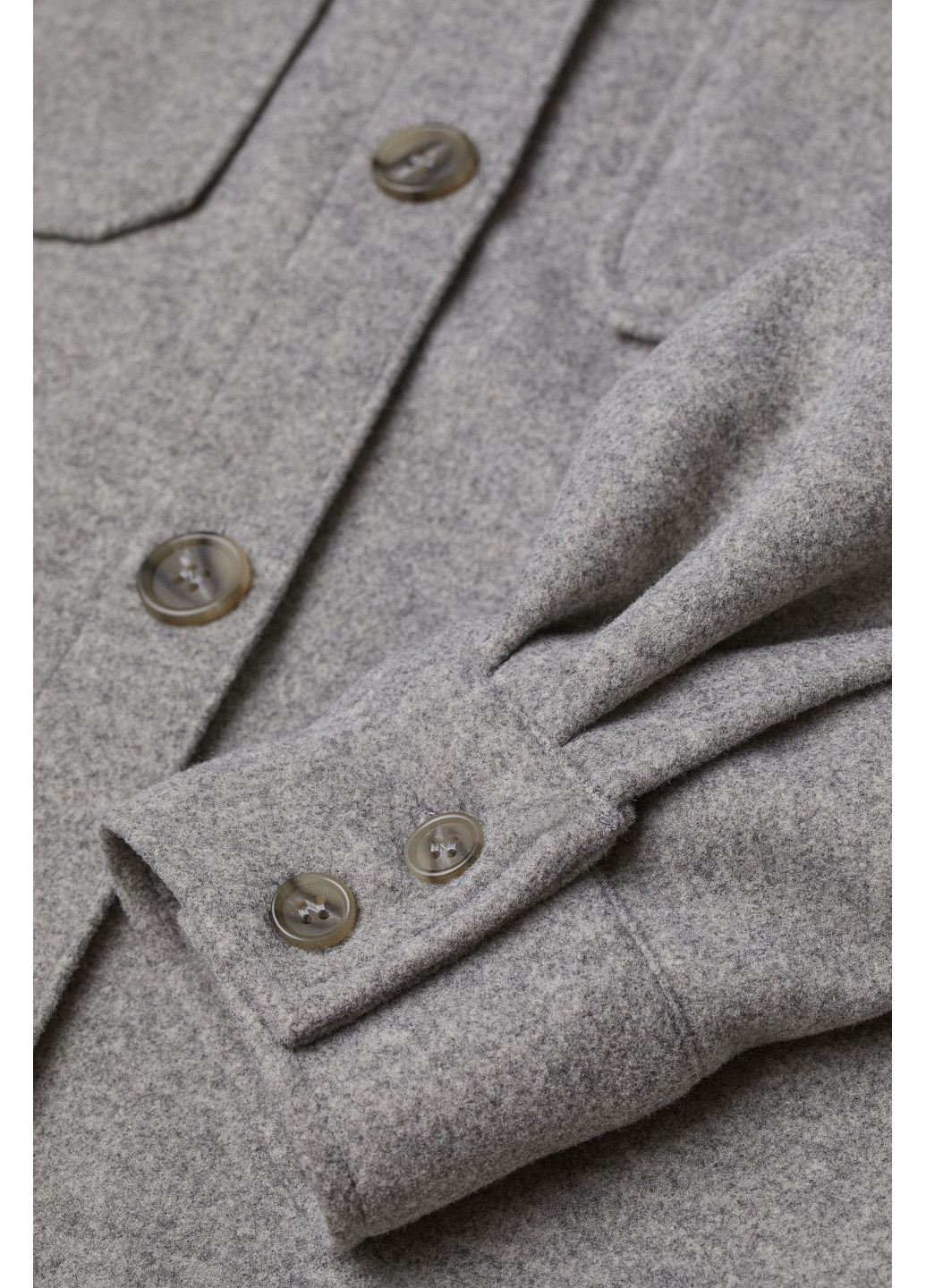 Темно-серая демисезонная куртка-рубашка H&M