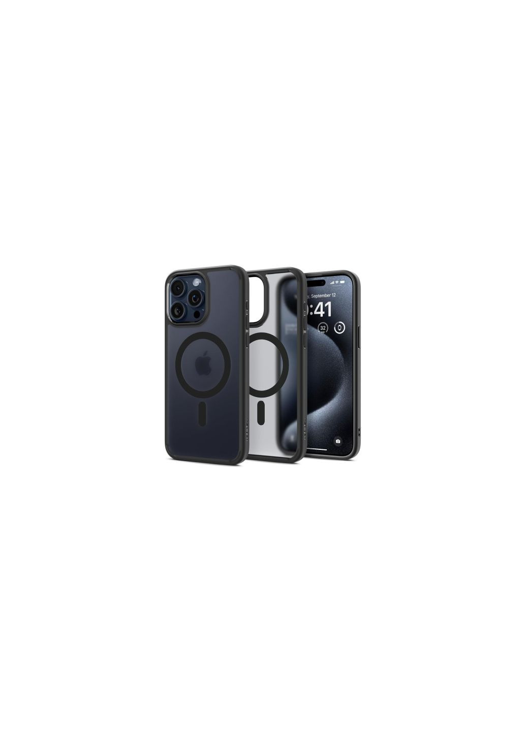 Чехол для мобильного телефона Black (ACS06581) Spigen apple iphone 15 pro max ultra hybrid magfit frost (275101255)