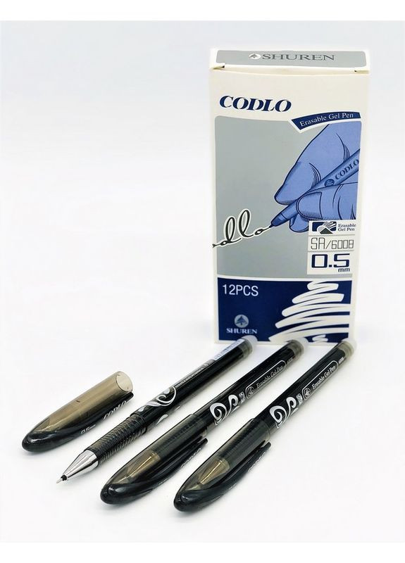 Гелевая ручка пишет стирает Codlo SA-6008, черная, для школы и офиса No Brand (366197731)