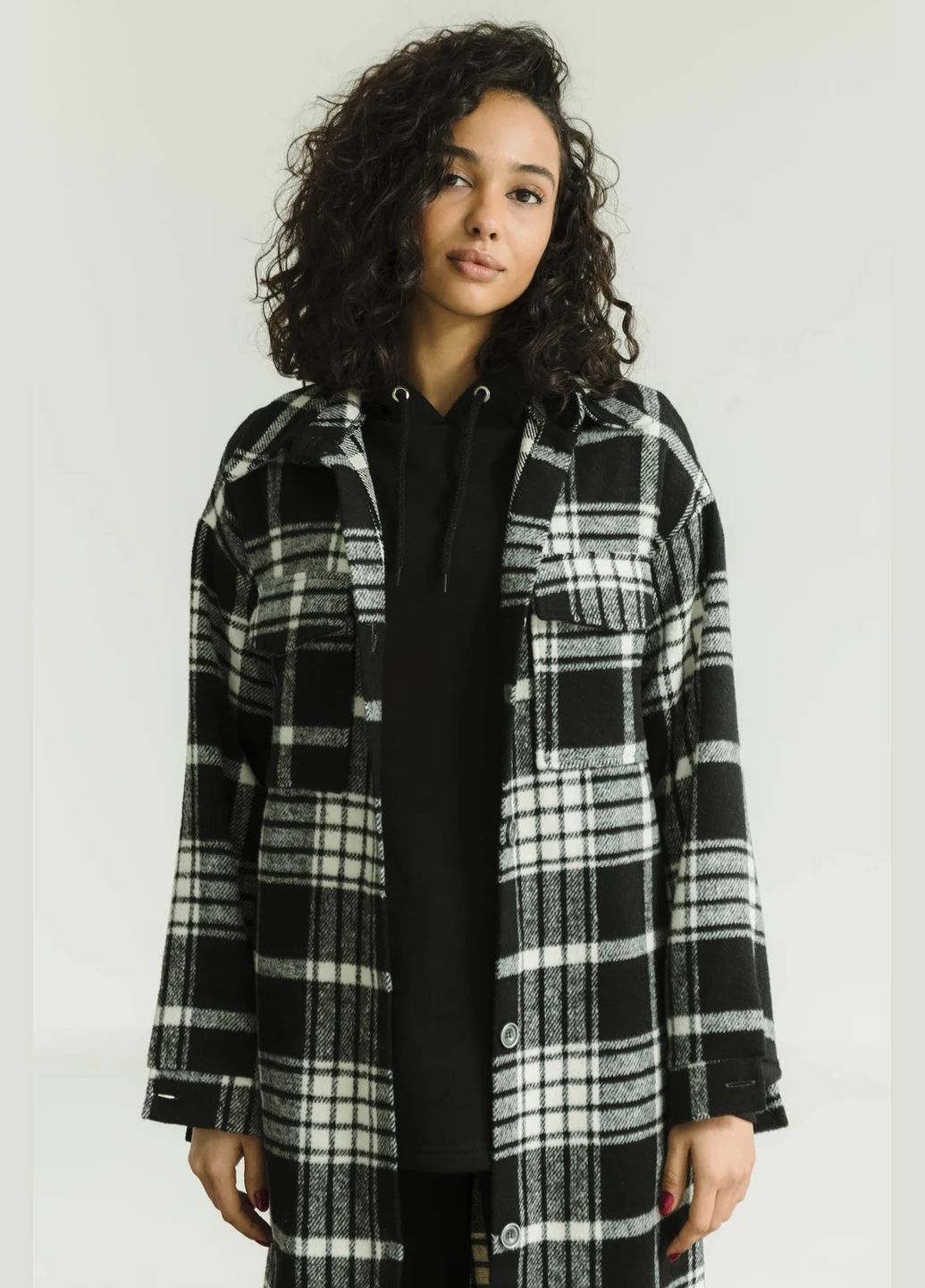 Чорне демісезонне Пальто-сорочка пальто-сорочка Seventeen