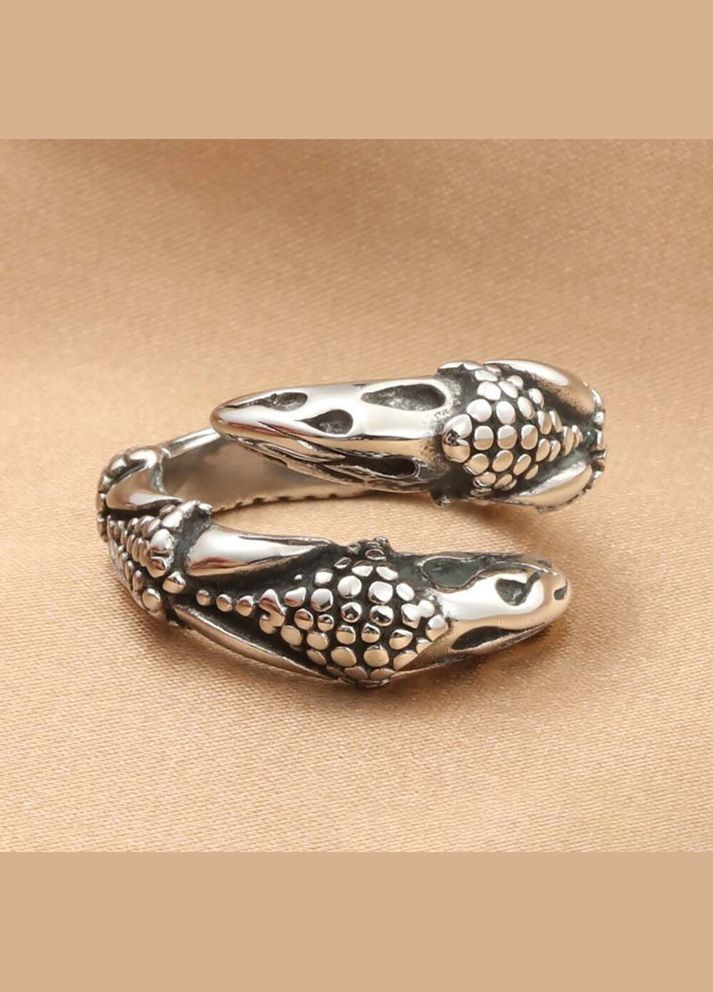 Красива каблучка у формі кігтів дракона унікальна каблучка у вигляді двох кігтів, розмір регульований Fashion Jewelry (285110855)