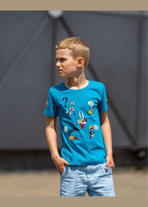 Блакитна літня набір футболок для хлопчика (2 шт) hc (h001-6021-8) No Brand