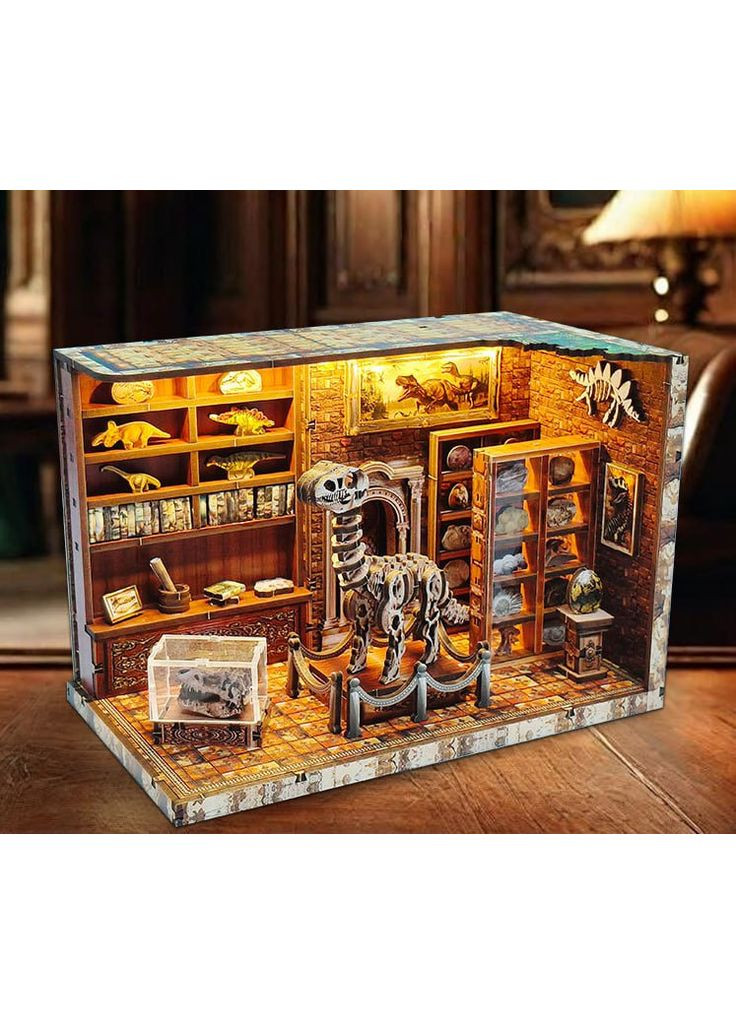 Румбоксу Інститут дослідження динозаврів Book Nook Dinosaur Research Institute DIY SJ-013 No Brand (370662337)