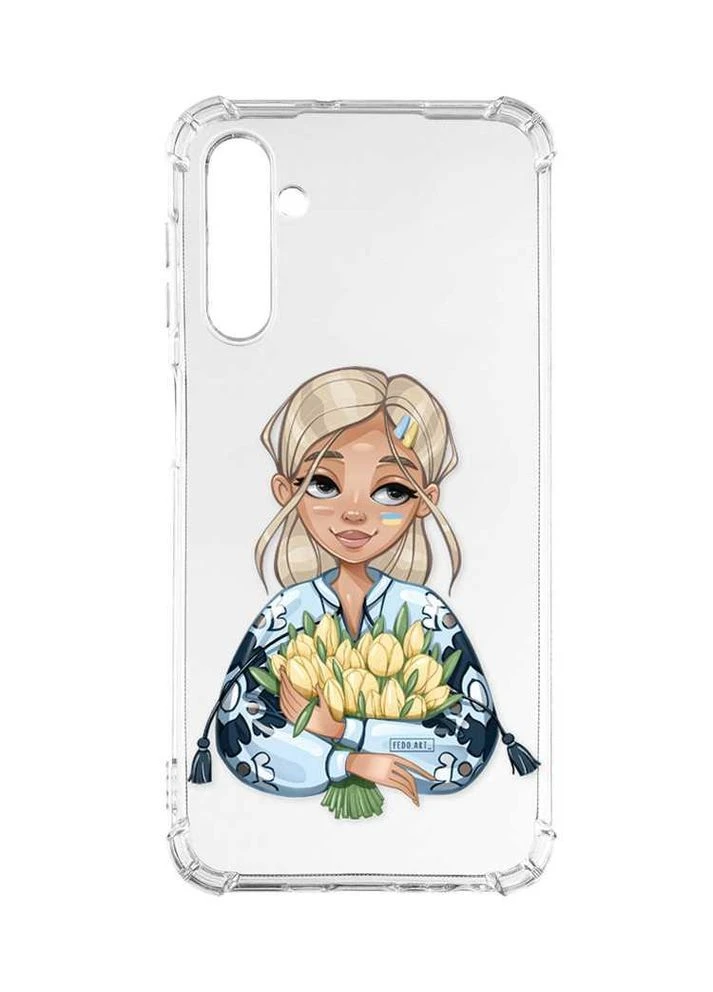 Чохол з потовщеними кутами на Samsung Galaxy A56 5G Дівчина з тюльпанами (принт 23) Creative (356125437)
