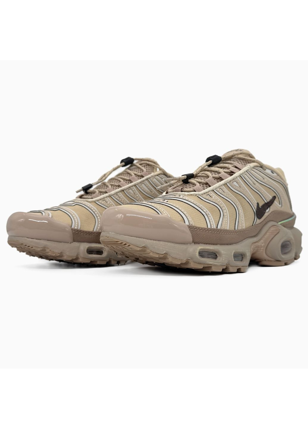 КРОССОВКИ ЖЕНСКИЕ NIKE AIR MAX TN PLUS SESAME НАЙК АИР МАКС ТН ПЛЮС No Brand комбинированные демисезоны (368854843)