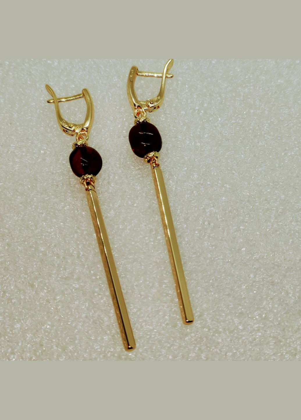 Серьги 3153 из натурального янтаря MINOV (315780004)