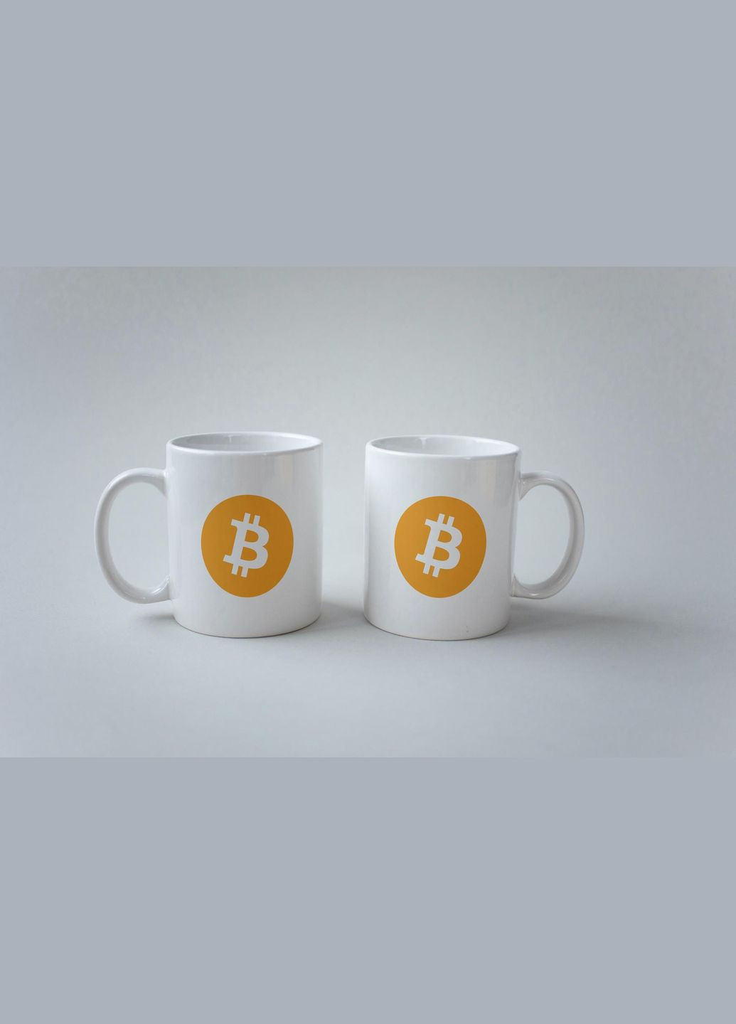 Кружка с принтом "Bitcoin" 330 мл Белая No Brand (324262419)