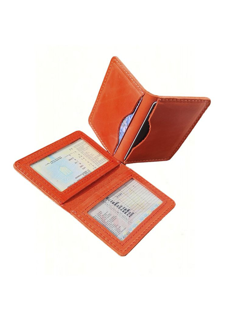 Шкіряна обкладинка для id паспорта, автодокументів червона GS (322456272)