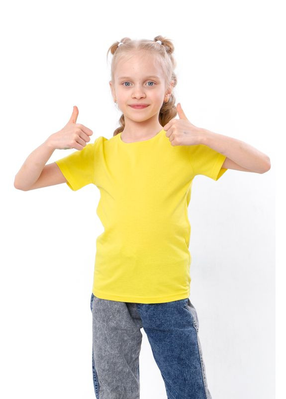 Жовта літня футболка дитяча (p-9915) Носи своє